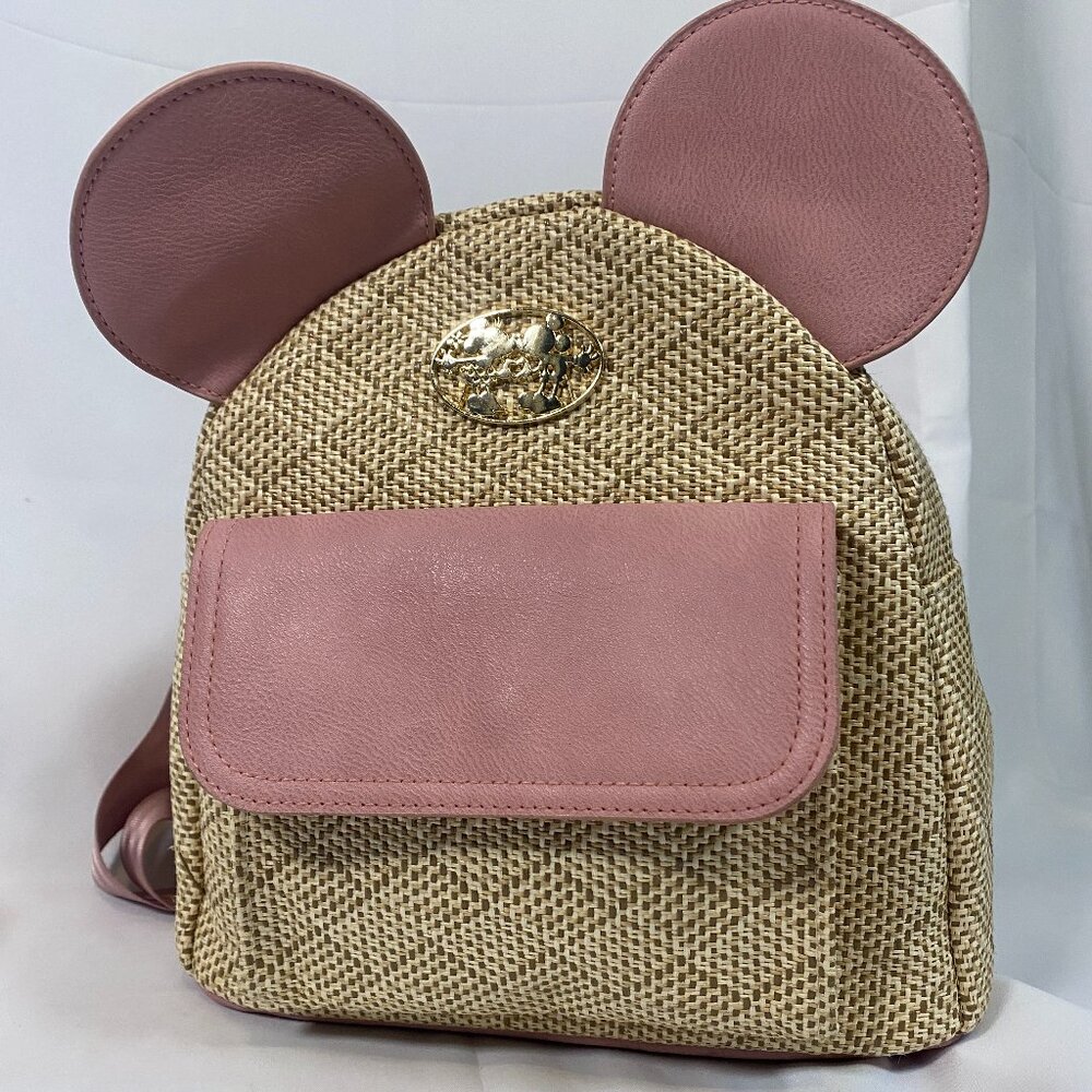 Disney Minnie & Mickey Wicker Mini Backpack Purse